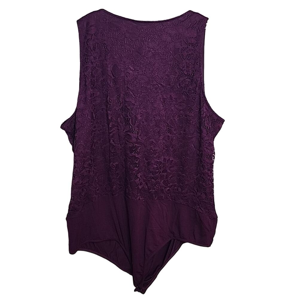 Torrid Dark Purple Eggplant Colored Lace Corset Bodysuit, NWT, 4X - Picture 7 of 8